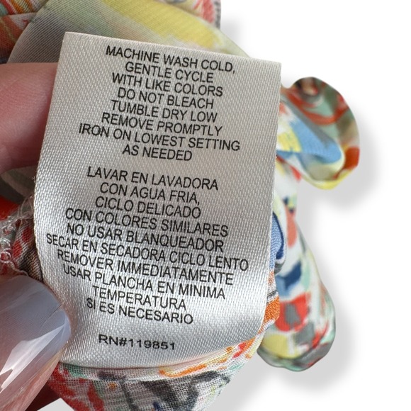 Womens Chiffon Paisley Sleeveless Top Size Small Boho Hippie Colorful Flowy - Picture 4 of 9